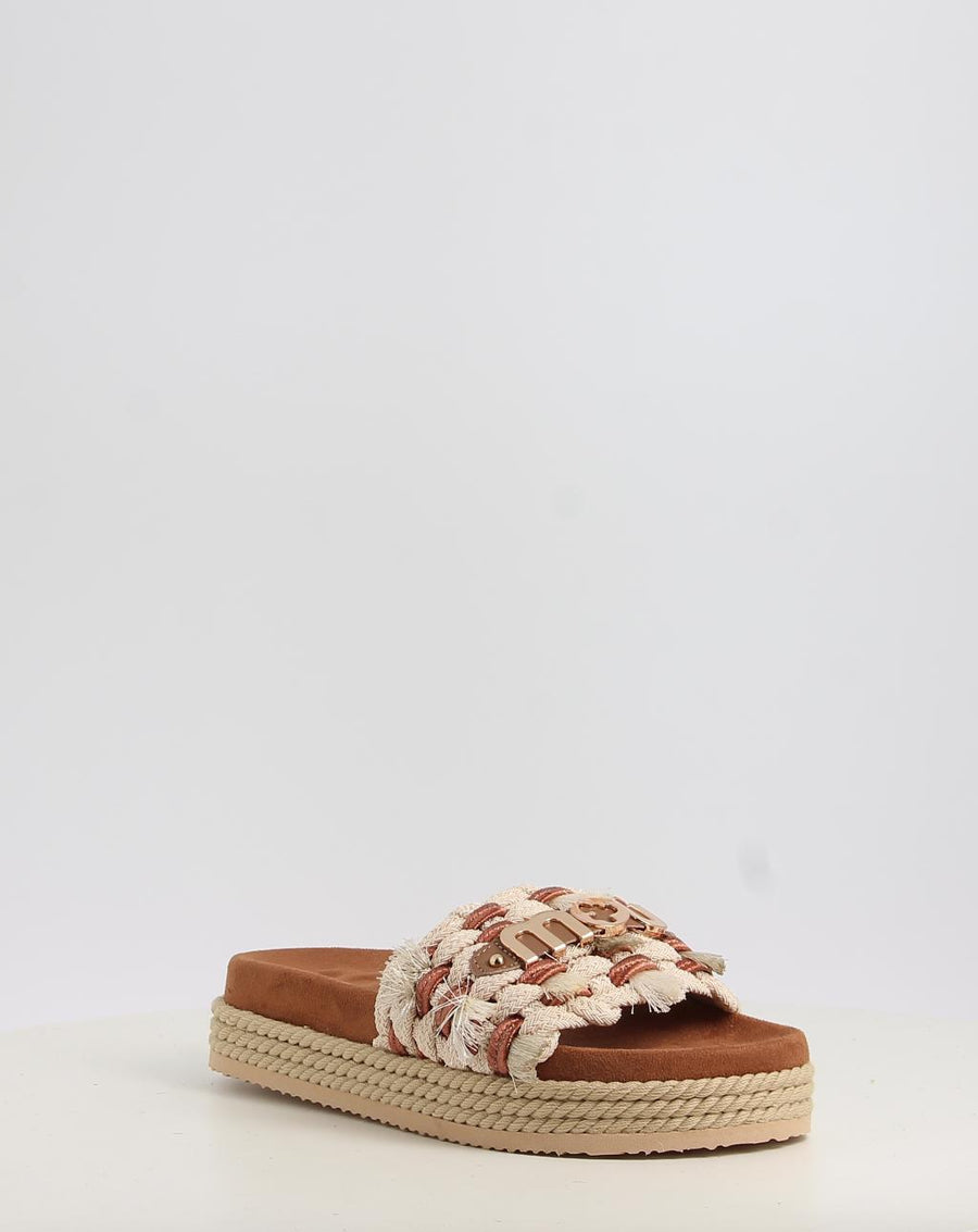 MONOBAND ROPE SANDAL FRINGES BIG LETTER LOGO