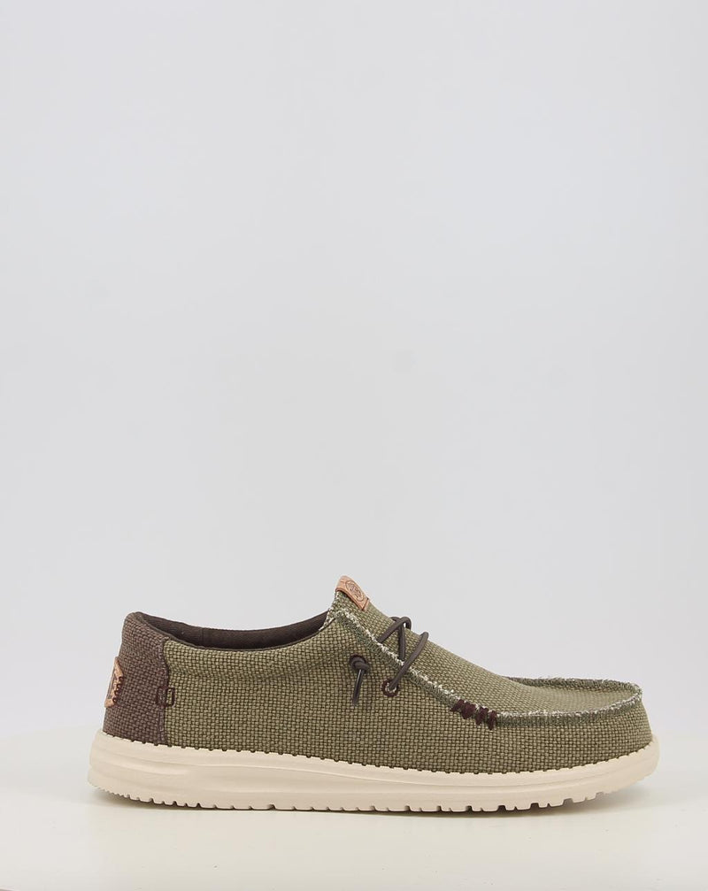Scarpe da barca HEY DUDE WALLY BRAIDED verde