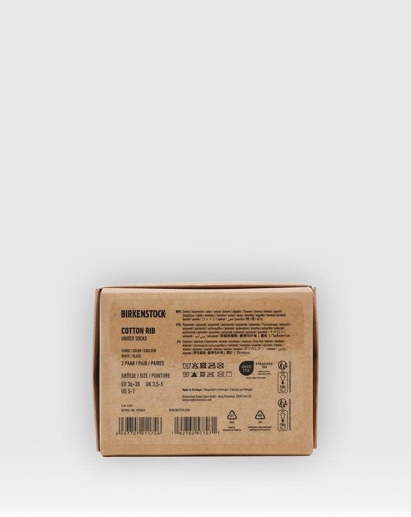 Calzini BIRKENSTOCK 2 PACK COTTON RIB nero