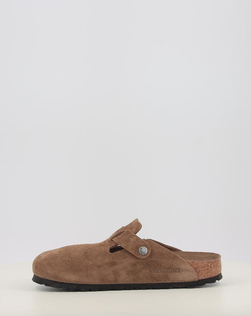 Zoccoli BIRKENSTOCK BOSTON SFB LEVE DARK TEA TONAL FB pelle