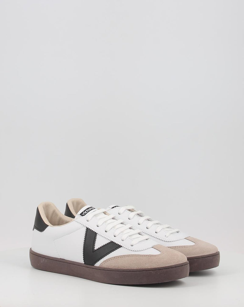 Sneakers VICTORIA BERLIN CICLISTA EFECTO PIEL & SERRAJE bianco