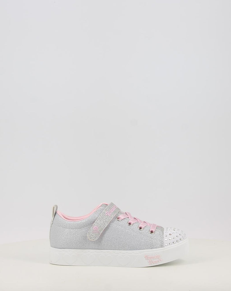 Sneakers SKECHERS TWINKLE TOES: HEART STEPS - SHIMMER 314620L argento