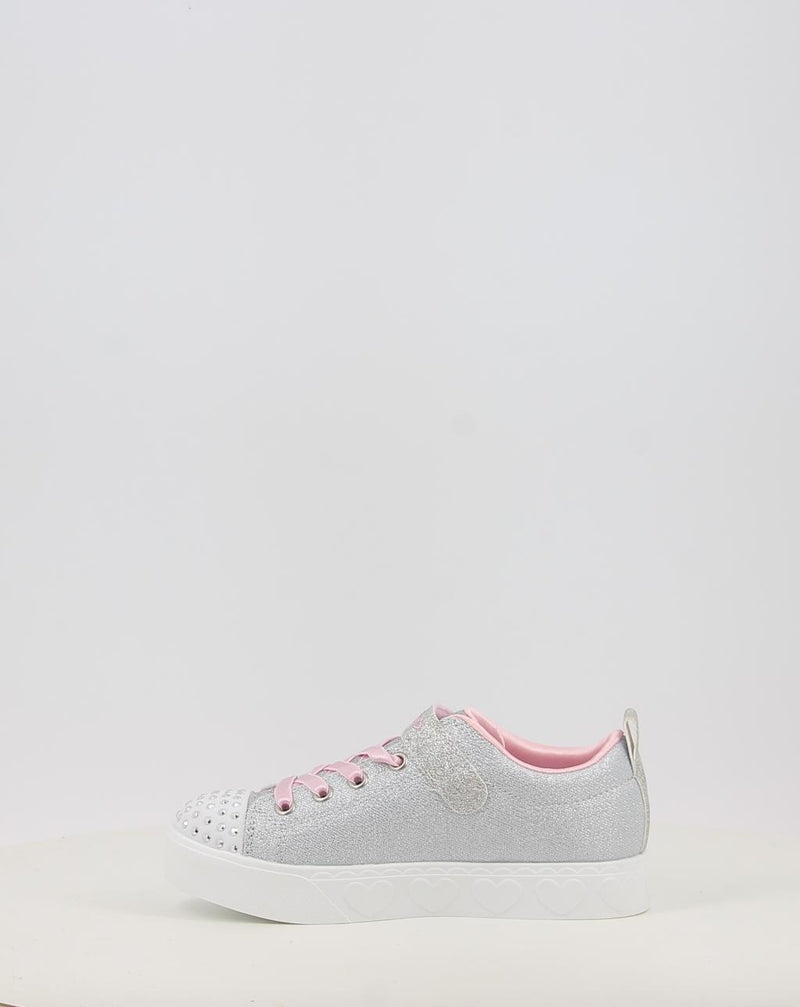 Sneakers SKECHERS TWINKLE TOES: HEART STEPS - SHIMMER 314620L argento