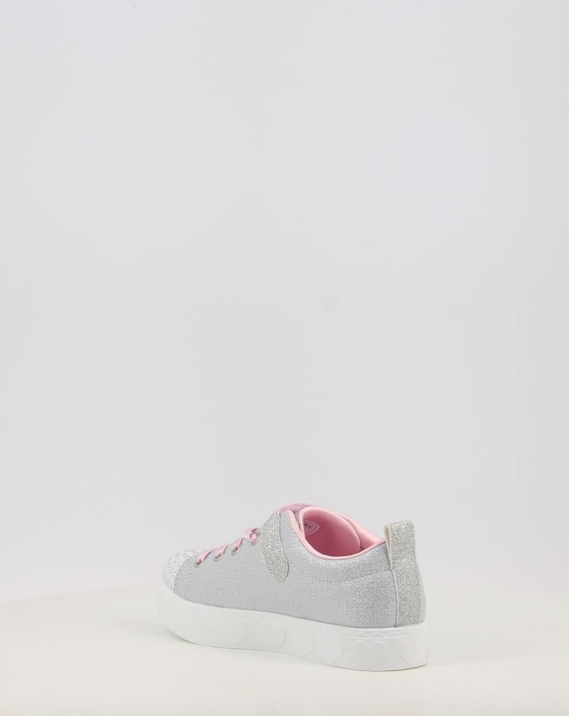 Sneakers SKECHERS TWINKLE TOES: HEART STEPS - SHIMMER 314620L argento