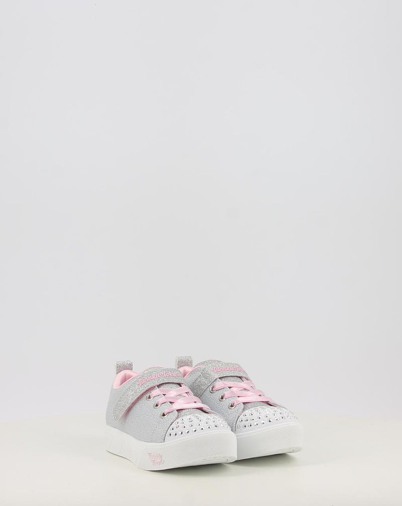 Sneakers SKECHERS TWINKLE TOES: HEART STEPS - SHIMMER 314620N argento