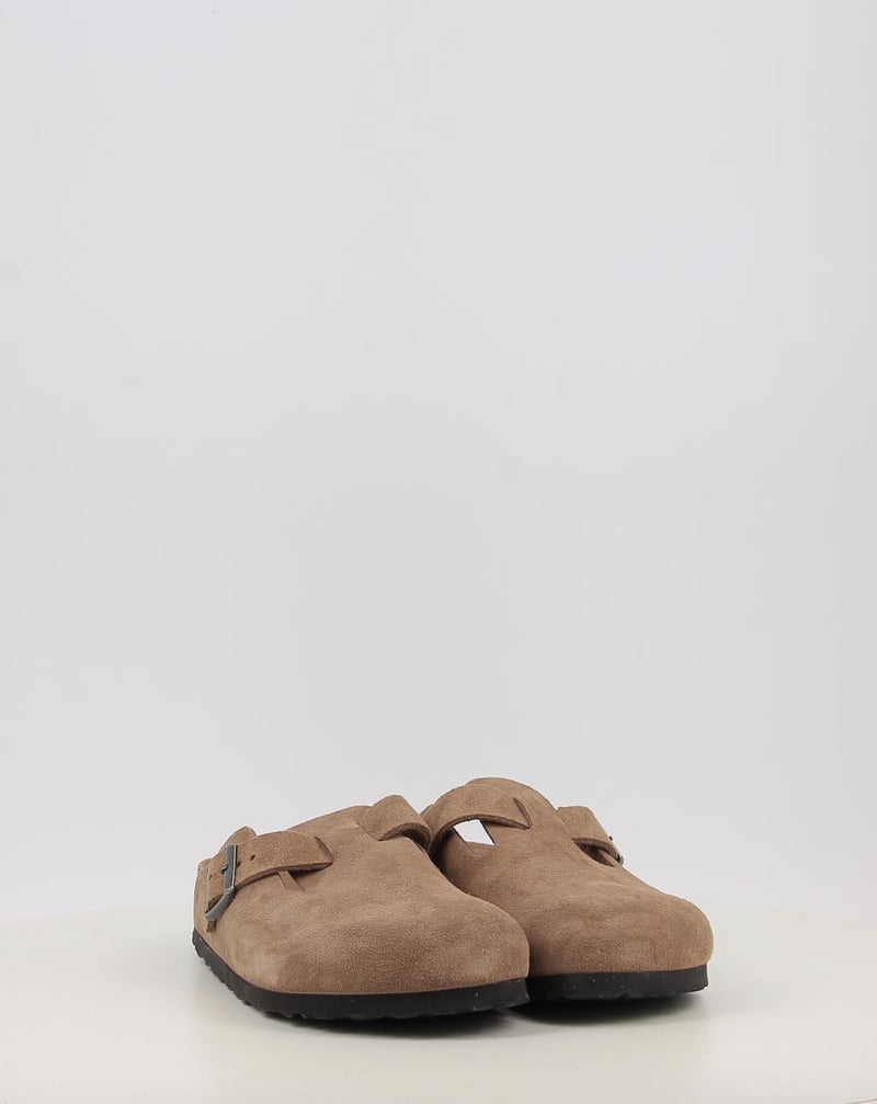 Zoccoli BIRKENSTOCK BOSTON SFB LEVE DARK TEA TONAL FB pelle